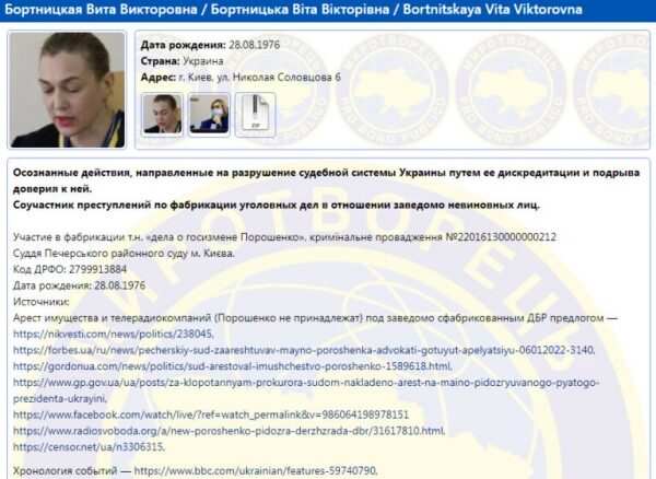 Судья попала в базу «Миротворец» из-за решения об аресте активов Порошенко Судья попала в базу «Миротворец» из-за решения об аресте активов Порошенко