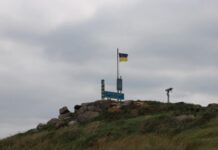 Флаг на Змеином так и не установили: его сбросили с вертолета