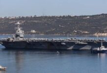 Авианосец USS Gerald R. Ford уходит на ремонт после пожара на борту